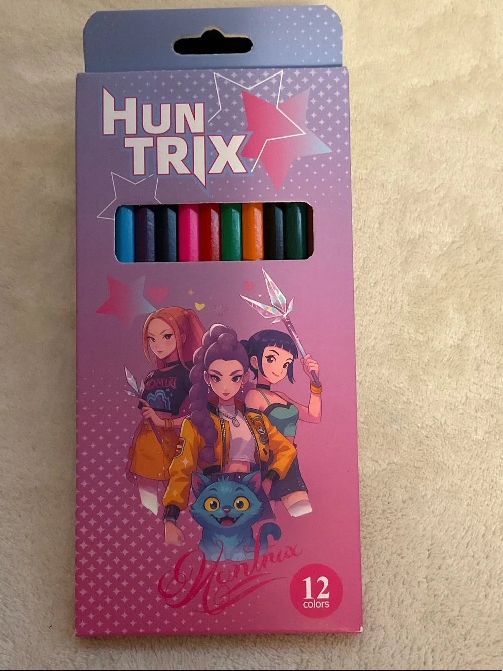 12-Color Kids Crayon Set - Pink Pack